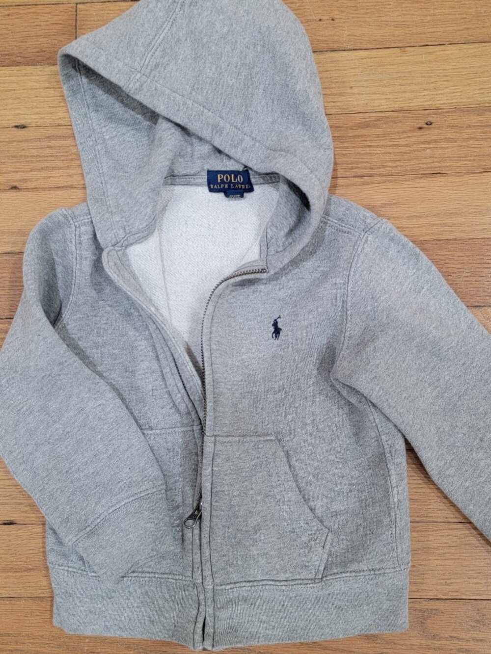 Nice gray boys Polo zipup sweater/jacket size 3t.